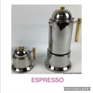 Espresso machine & sugar bowl Alpi-F.Lli Puppieni Inox 8/10